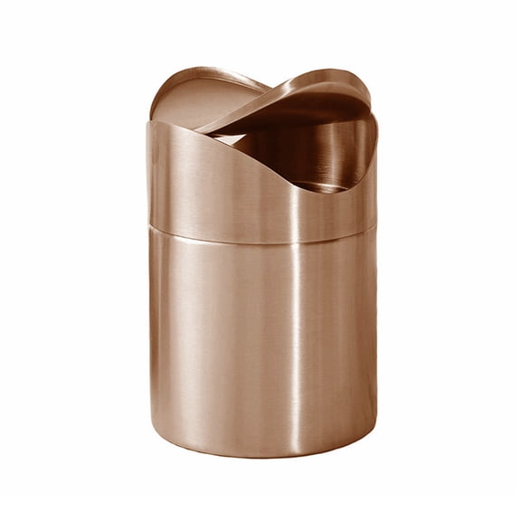 Modern Brushed Steel Trash Can 1.50L with Swing Lid for Easy Use in Any Room
