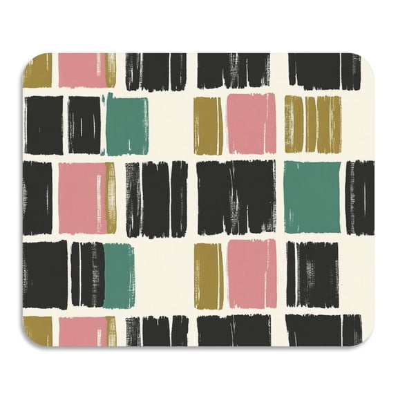 Modern Brushstroke Pattern Diatomaceous Earth Water Absorbent Mat, Anti-Slip Rubber Backing, 15.7" x 11.8"