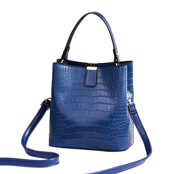 Modern Bucket Style Sling, Chain Strap Bucket Bag, Women'S One-Shoulder Structured Purse Women Leather Shoulder Bag Solid Color Handbags