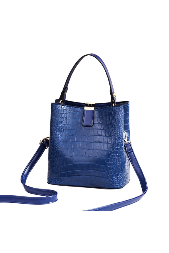 Modern Bucket Style Sling, Chain Strap Bucket Bag, Women'S One-Shoulder Structured Purse Women Leather Shoulder Bag Solid Color Handbags