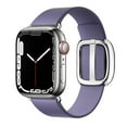 thumbnail image 1 of Modern Buckle Genuine Leather Strap for Apple Watch Band 44mm 40m 42mm 38mm Correa Leather Bracelet iwatch Series 5 4 3 6 SE Strap- 1 silver case, 1 of 9