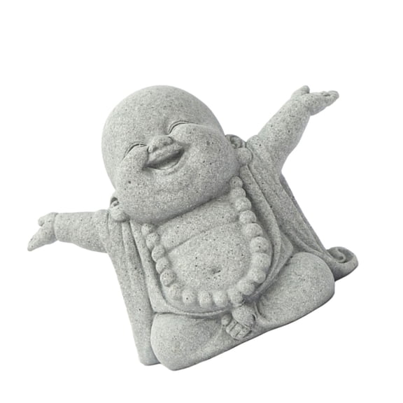 Novelty Buddhist Monk Sandstone Sculpture Modern Sculpture Desk Sandstone Desktop Ornament Statue Figurine Miniatures