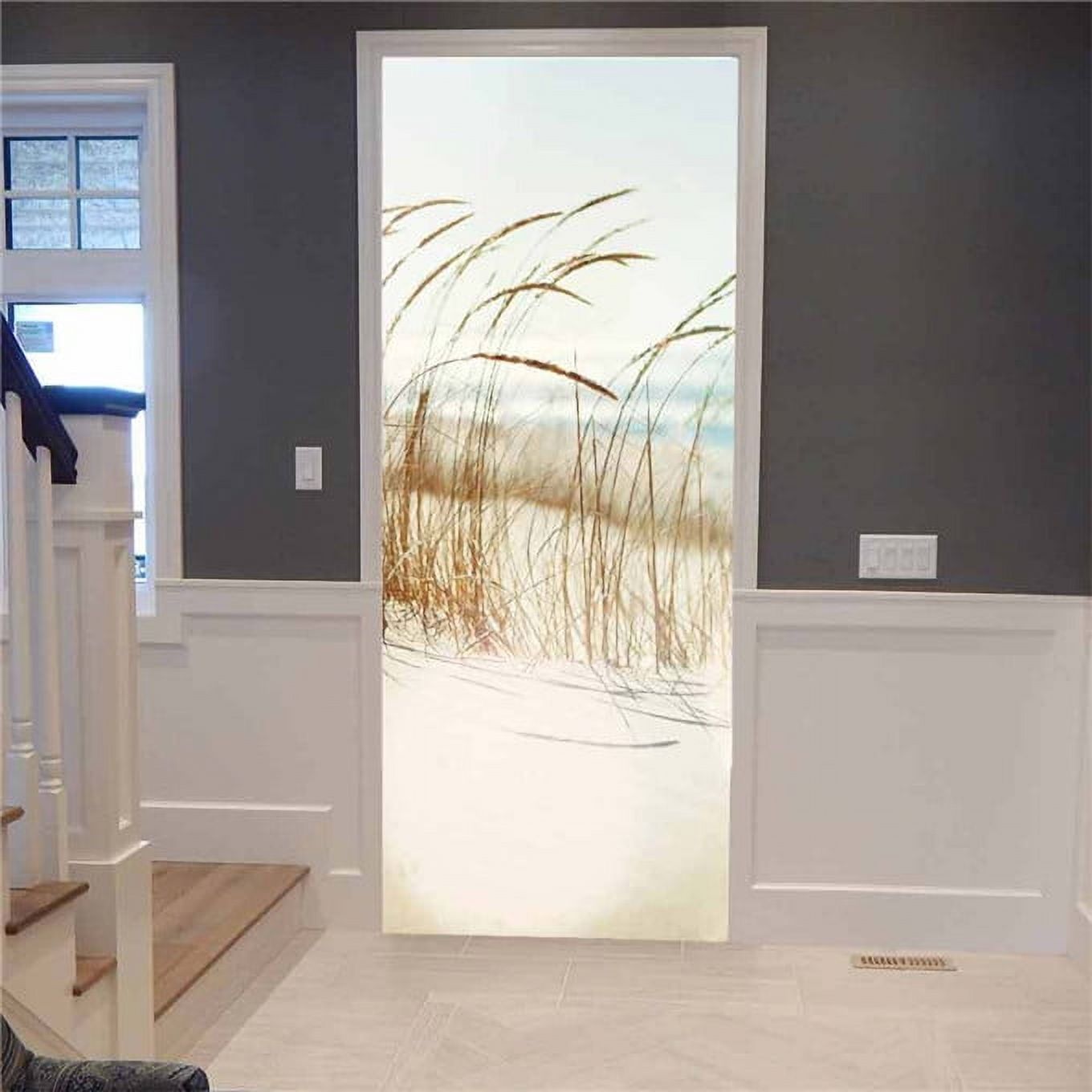 A.Monamour 3D deurstickers voor binnendeuren vintage rustieke westerse landelijke houten schuur deur print vinyl waterdichte zelfklevende deurstickers voor slaapkamer kantoor badkamer 90 x 200 cm