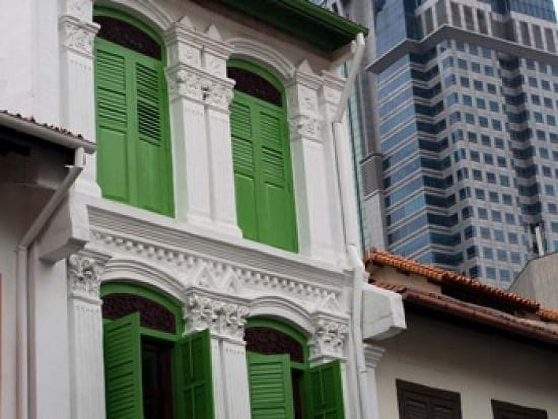 Modern Buildings and Older Ones in Singapore Canvas Art - David H Wells DanitaDelimont (35 x 26)