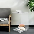 thumbnail image 1 of Modern C-Shape Sofa Side Table Tea End Table Clear Acrylic Coffee Desk, 1 of 12