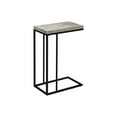 thumbnail image 1 of Modern C-Shaped End Table, Grey Laminate & Black Metal, Accent Table for Living Room, Bedroom, Sofa Side, 1 of 12