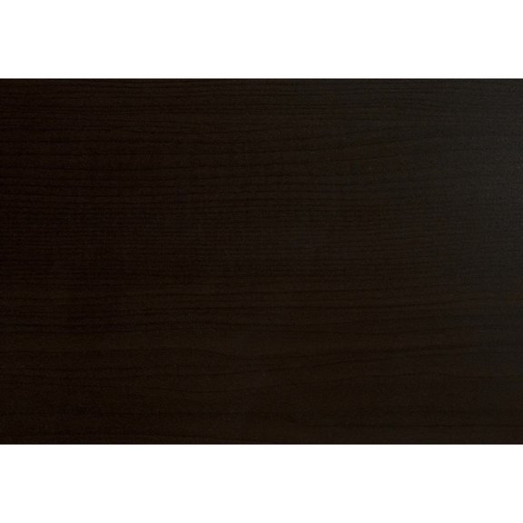 Modern C-shaped side table featuring a thick espresso tabletop and black metal handle for convenient carrying in rooms