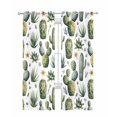 thumbnail image 1 of Modern Cactus Sheer Curtains 84 Inch Length 2 Panels Set for Living Room/Bedroom, Spring Watercolor Country Green Plant Kitchen Curtains Grommet Semi-Sheer Curtains Drapes Window Treatments 52"x84"x2, 1 of 7