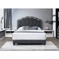 thumbnail image 1 of Modern California King Platform Bed, Shell Arc Adjustable LED Headboard, Gray, 1 of 3