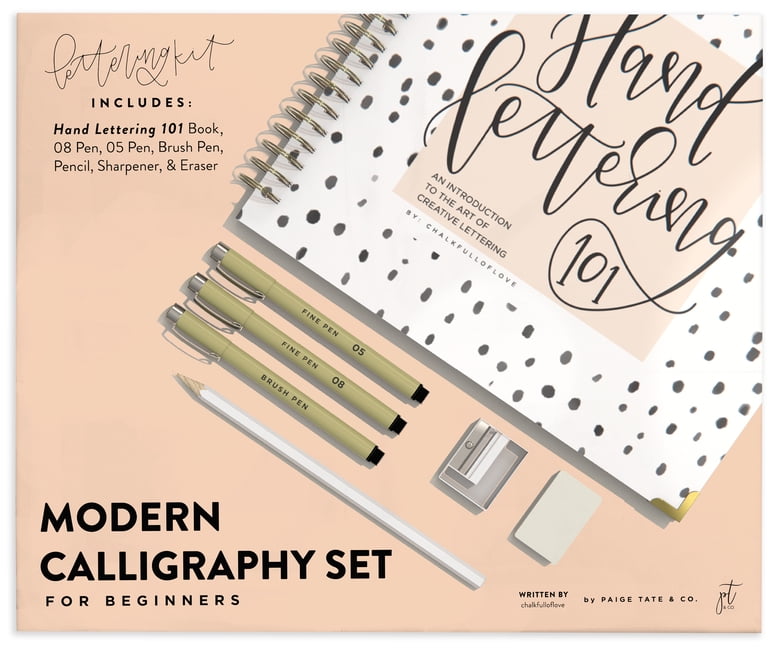 Calligraphy Workbook Set for Beginners: Simple Guide to Hand Lettering and Modern Calligraphy for Adults and Kids , Alphabets with Pretty Letters 