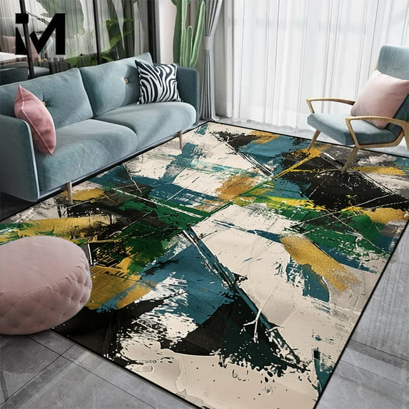 Modern Carpets for Living Room Abstract Large Area Plush Rugs Non-slip Bedroom ration Home Coffee Ta