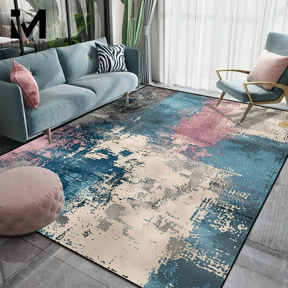 Modern Carpets for Living Room Abstract Large Area Plush Rugs Non-slip Bedroom ration Home Coffee Ta