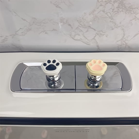 Modern Cat Claw Design Toilet Flush Button - Dual Press Plastic Water ...