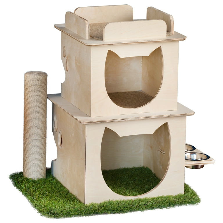 Modern Cat Loft with Scratching Post Walmart