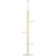 thumbnail image 1 of Modern Cat Tree Height Adjustable 87 -103 Inch with 4-Tier Platforms, Toy Ball, Cat Climber for Indoor Cats, 1 of 11