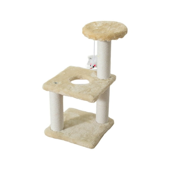 Modern Cats Climbing Frame, Integrated Sisal Scratching Post with Interactive Toys, Space-Saving Design for Indoor Cats, Multifunctional and Easy to Clean