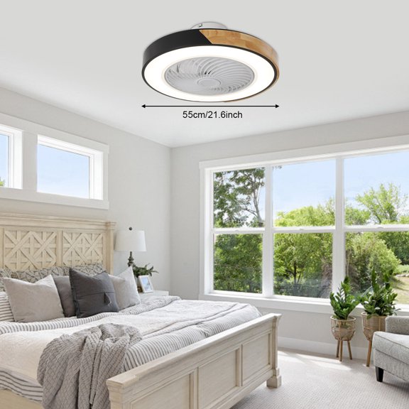 Modern Ceiling Fan with Light Led Flush Mount Chandelier Lamp with Remote Fandelier Ceiling Fan with Light Black Modern Ceiling Fans with Lights for Bedroom