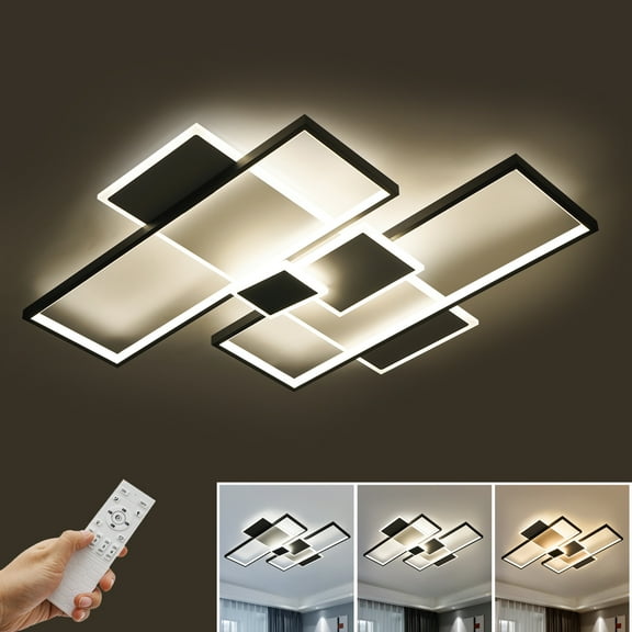 Modern Ceiling Light, Ceiling Mount Light Fixture with Remote Control