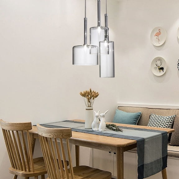 Modern Ceiling Light Industrial Glass Pendant Lamp Fixture Kitchen Chandelier US For Living Room, Bedroom, Dining Room, Kitchen, Study