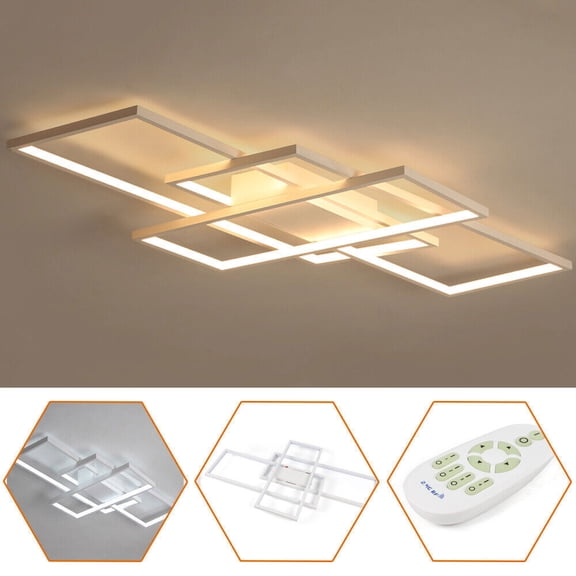 Modern Ceiling Light LED Acrylic Lamp Bedroom Chandelier Living Room Fixture