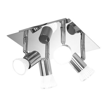 Modern Ceiling Lights Kitchen Adjus-table 4 Way Spotlights Fitting LED GU10 Bulbs