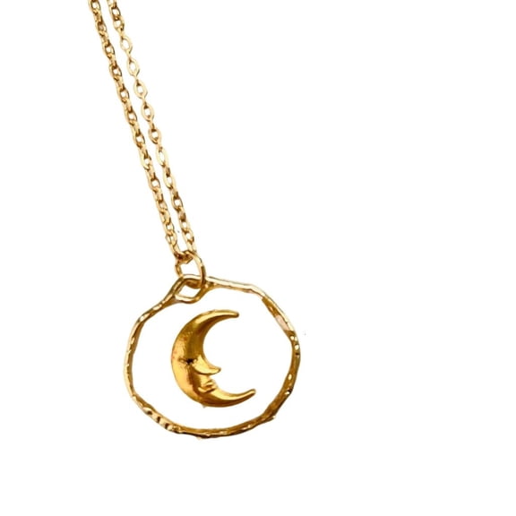 Modern Celestials Alloy Necklace Star Moon Heart Pendant Neckchain Accessory