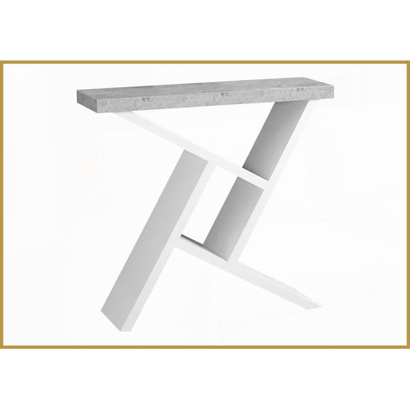 Modern Cement-Look Coffee Table for Living Room & Entryway, Spacious Laminate Top with Architectural Base