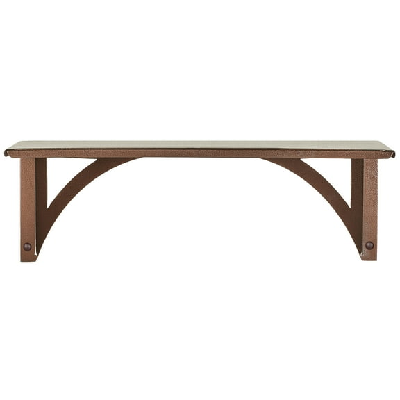 Modern Century Indoor Outdoor Steel 24 Inch Wall Shelf by JasonW Studios(R) Antique Copper Wall Shelf