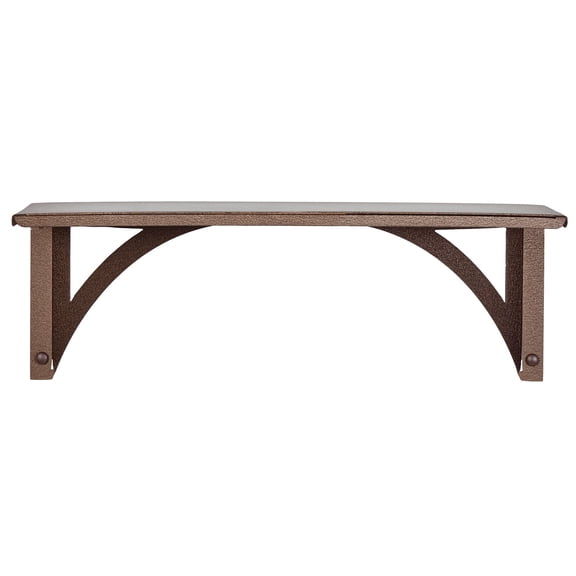 Modern Century Indoor Outdoor Steel 24 Inch Wall Shelf by JasonW Studios(R) Bronze Wall Shelf