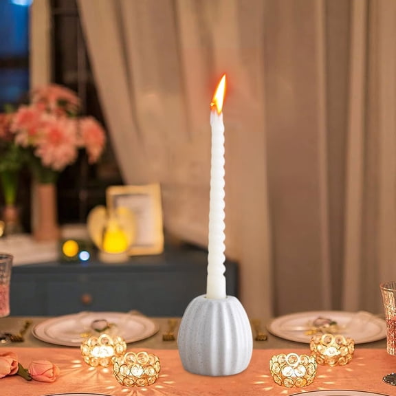 Modern Ceramic Candlestick & Aroma Diffuser - Tabletop Home Decor for Living Room & Entrance Hall, Elegant Ceramic Ornament, Multi-Functional Candle Holder & Essential Oil Diffuser Base, B
