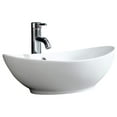 thumbnail image 1 of Modern Ceramic Oval Vessel Bathroom Sink with Overflow, 1 of 3