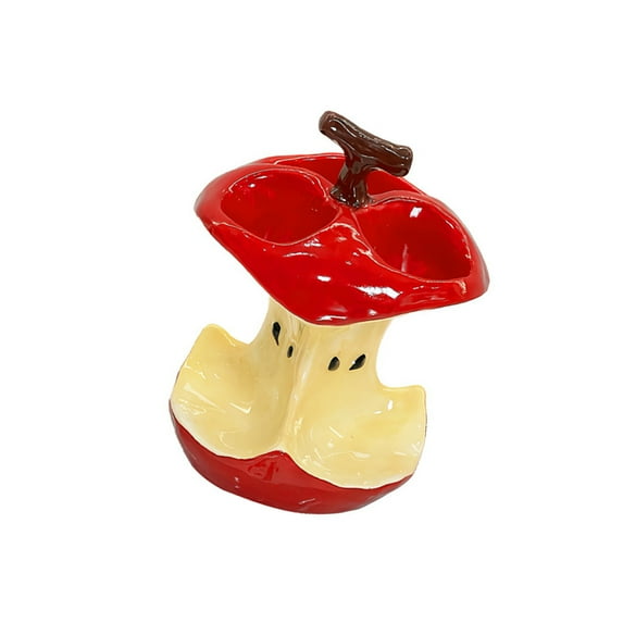 Modern Ceramic Toothbrush Stand With 3 Compartment Fruit Cores Design Toothpaste Holders Countertop Storage Organizers