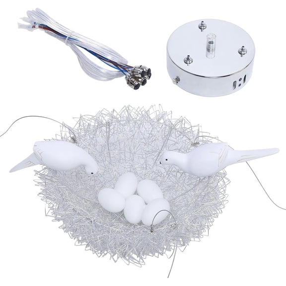 Modern Chandelier, 5 Lights Birds Nest Chandelier, Boho Art Pendant Lamp, Ceiling Hanging Light Fixture for Bedroom/Dining Room/Living Room/Restaurant
