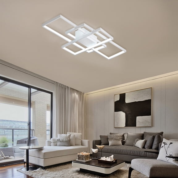 Modern Chandelier Acrylic LED Ceiling Light Flush Mount Lamp Fixture Living Room