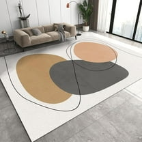 2x3ft Area Rugs Creative Geometric Color Block Splicing Entryway Mats, Simple Mid-Century Bohemian Lines Laundry Room Rug Non Slip Throw Rugs for Front Door Bedroom Bedside