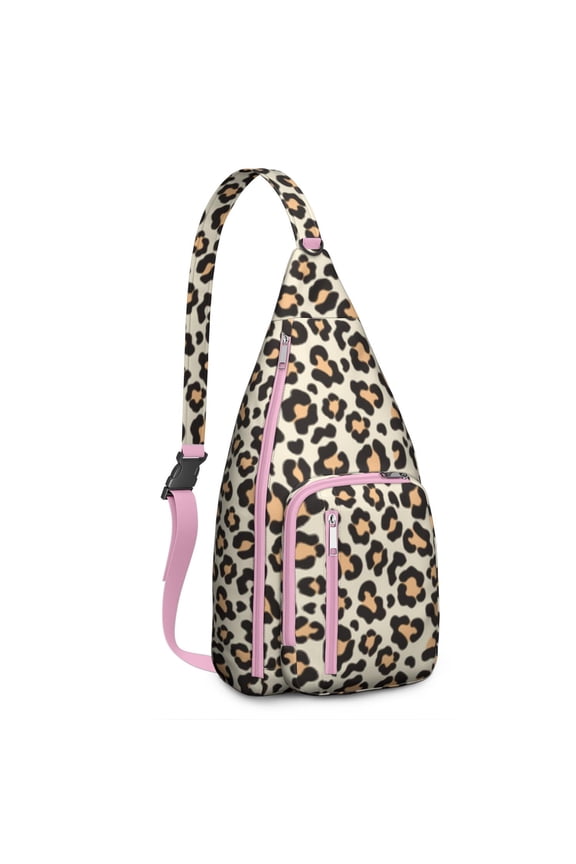 Modern Cheetah Sling Backpack - Abstract Spotted Pattern Shoulder Bag, Durable Travel Pack for Students