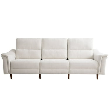 Modern Chenille 3-Seater Sofa with 5.3" leg length for Living Room(White)