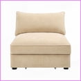 thumbnail image 1 of Modern Chenille Armless Sofa - 2/3/4-Seat Wheat with Hidden Storage for Living Room, 1 of 21