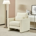 thumbnail image 1 of Modern Chenille Upholstered Seat - Solid Wood Frame Support Thick Padding For Comfort Suits Various Styles Easy Assembly Instructions Chic Armchair Foundation Luxurious Cushioning For Living,, 1 of 3