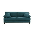 thumbnail image 1 of Modern Chenille Upholstered Sofa Couch with Nailhead Trim Rolled Arms Pillows, 1 of 6