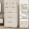 thumbnail image 1 of Modern Chest of Drawer Movable Dresser Drawer Closet Organizer with 6 Drawers, 1 of 12