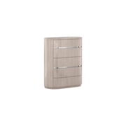 Modern Chest of Drawers - 5 Drawer Beige Angley Design - Bedroom Dresser Storage