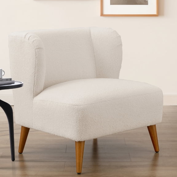 Modern Chic Boucle Chair, Solid Frame / Fits Well in Different Rooms