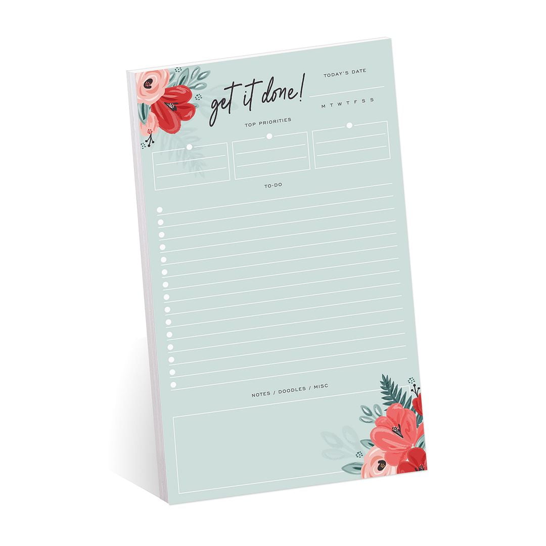 Modern Chic Floral Daily Notepad, 6" x 10", 50 Sheets, 50 Count ...