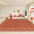 thumbnail image 1 of Modern Chinese Style Large Rugs for Living Room Red Simple Room ration Home Mats Washable Antiskid C, 1 of 5