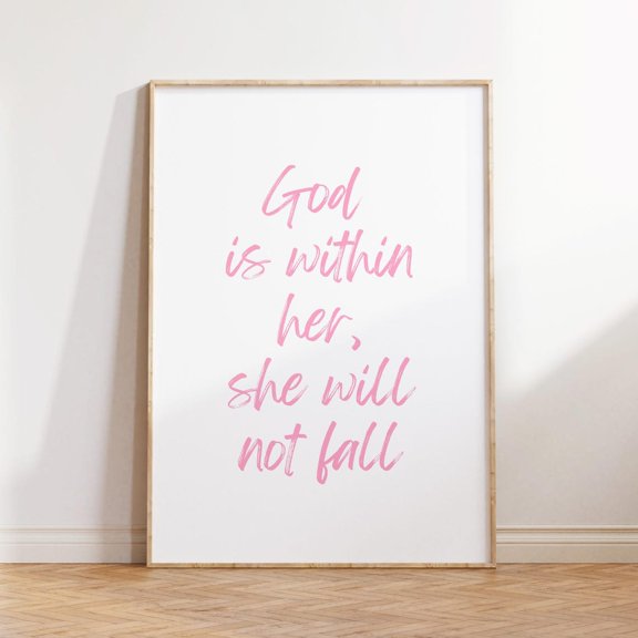 Modern Christian Art Christian Wall Art Scripture Wall Art Light Pink Wall Art Bible Verse Wall Art Coquette Christian Wall Art, Modern Wall Decor, 12x18 UNFRAMED