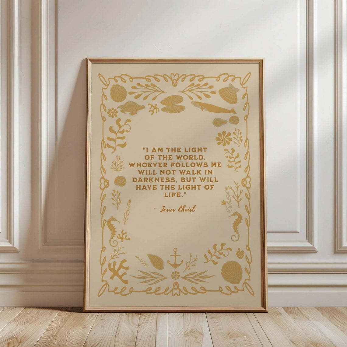 Modern Christian Art Scripture Bible Verse Baptism Jesus Print ...