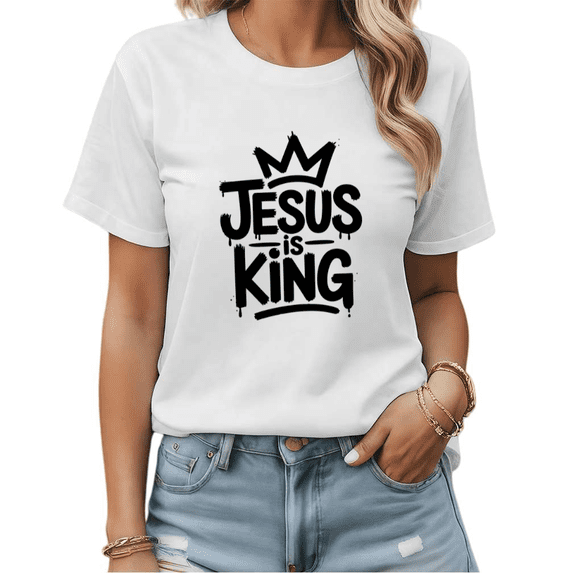 Modern Christian Cross Graphic Tees Womans T-shirt Shirts Black White S-5XL Tops