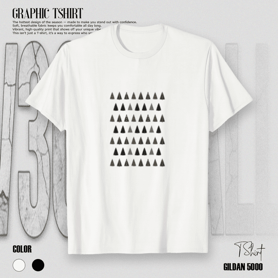 Modern Christmas Trees Clean Minimal Festive Holiday Design Unisex T-Shirt, up to size 5XL