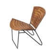 thumbnail image 1 of Modern Clamshell Leather Accent Chair, 1 of 2